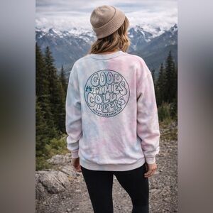 Tie-Dye Sweatshirt Crew with Local PNW Brewery